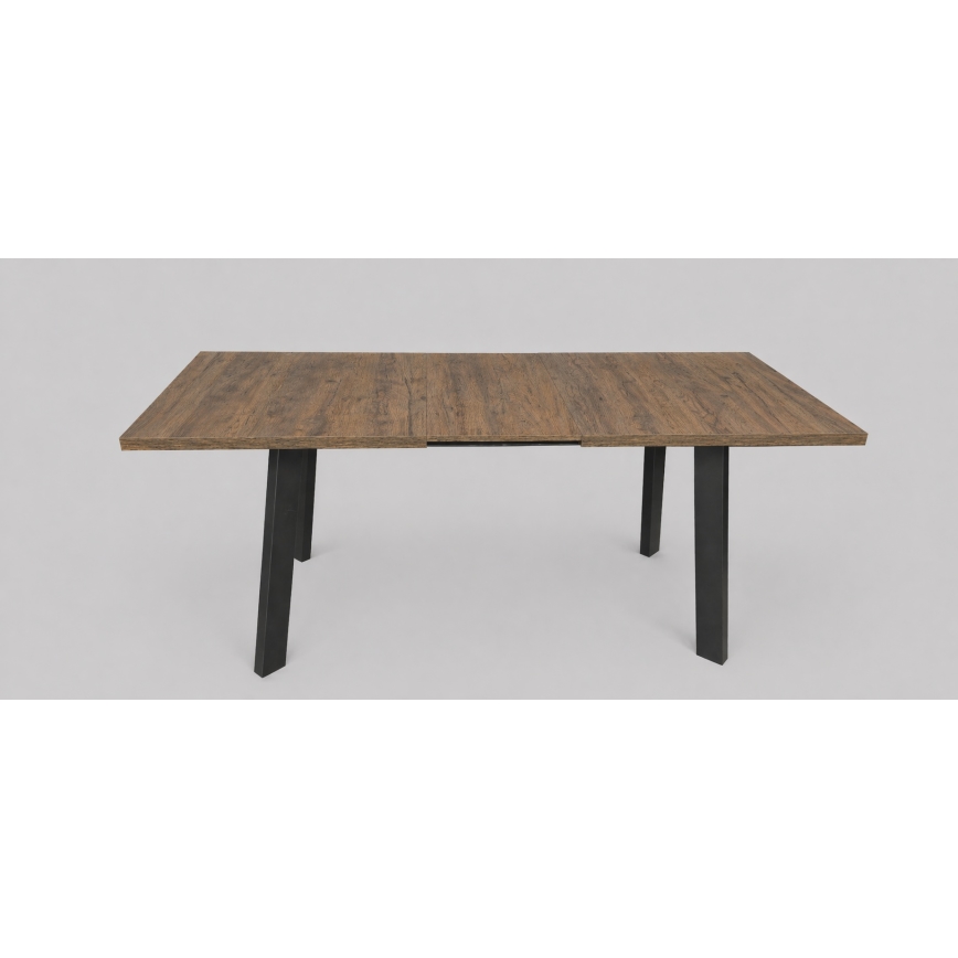 Uitschuifbare eettafel KERNO 150/190x80 cm eik Lefkas/zwart