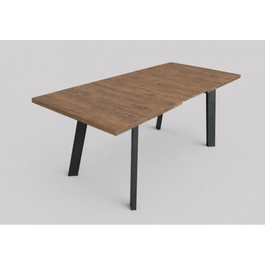 Uitschuifbare eettafel KERNO 150/190x80 cm eik Lefkas/zwart