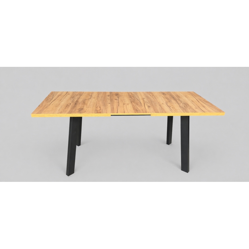 Uitschuifbare eettafel KERNO 150/190x80 cm eiken craft/zwart