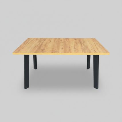Uitschuifbare eettafel KERNO 150/190x80 cm eiken craft/zwart