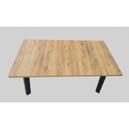 Uitschuifbare eettafel KERNO 150/190x80 cm eiken craft/zwart