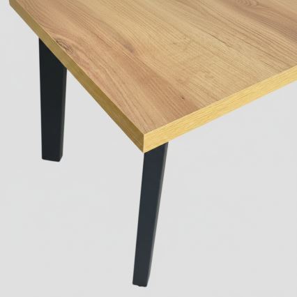 Uitschuifbare eettafel KERNO 150/190x80 cm eiken craft/zwart