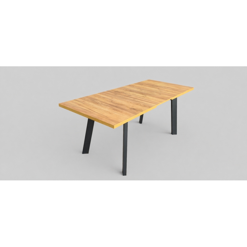 Uitschuifbare eettafel KERNO 150/190x80 cm eiken craft/zwart
