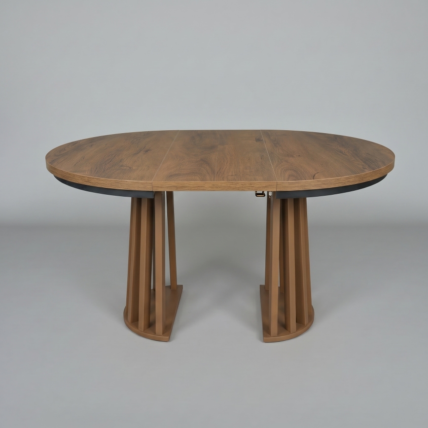 Uitschuifbare eettafel NEXUS 100/140x77 cm eik lefkas/zwart
