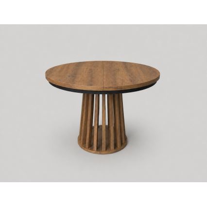 Uitschuifbare eettafel NEXUS 100/140x77 cm eik lefkas/zwart