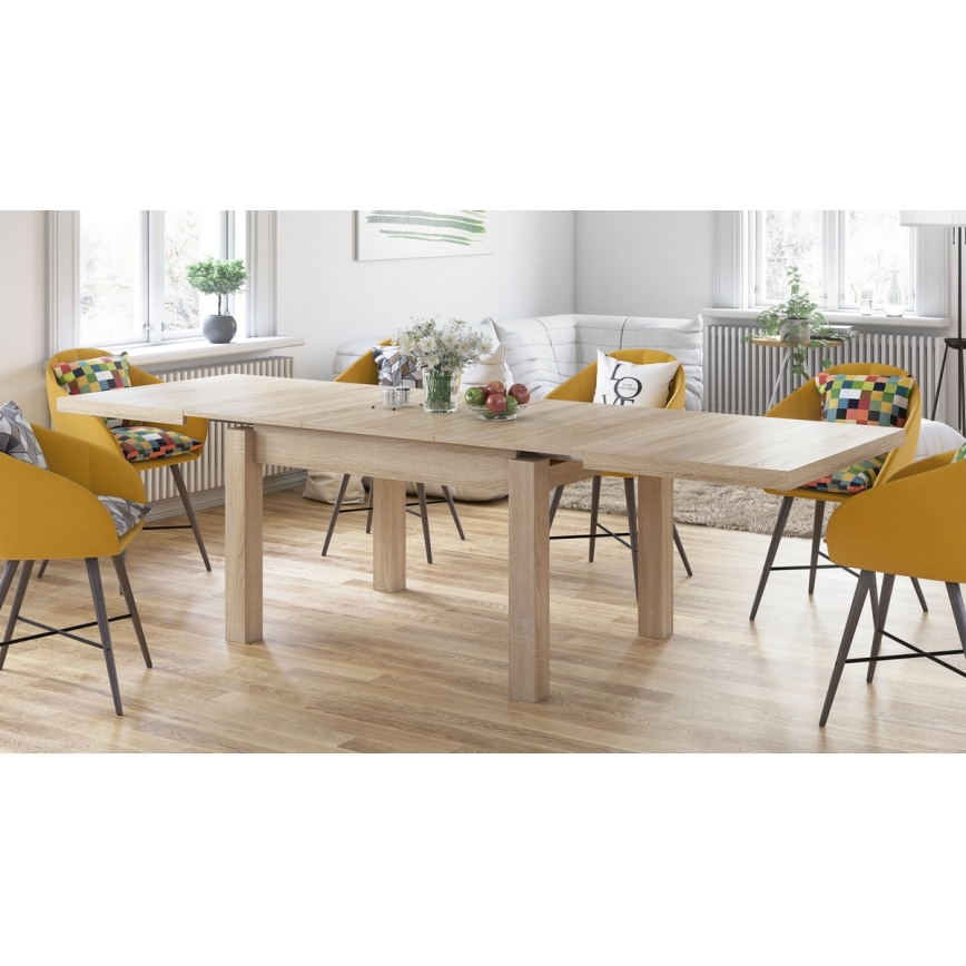 Uitschuifbare eettafel voor 12 personen RALF Sonoma eik