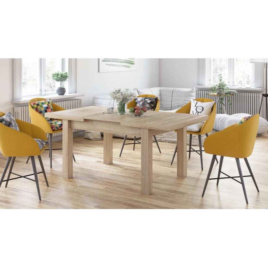 Uitschuifbare eettafel voor 12 personen RALF Sonoma eik