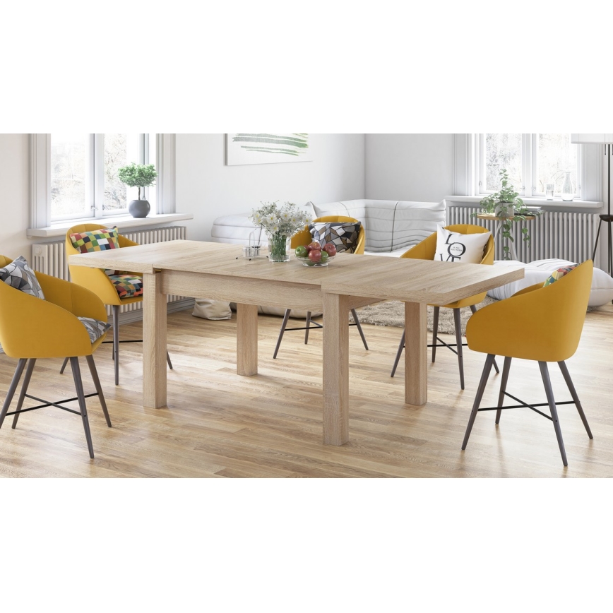 Uitschuifbare eettafel voor 12 personen RALF Sonoma eik