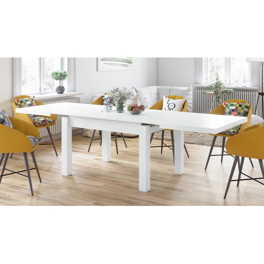 Uitschuifbare eettafel voor 12 personen RALF wit