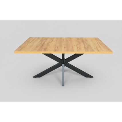 Uitschuifbare eettafel SAMLE 150/190x80 cm craft eiken/zwart