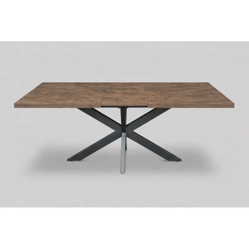 Uitschuifbare eettafel SAMLE 150/190x80 cm eik lefkas/zwart