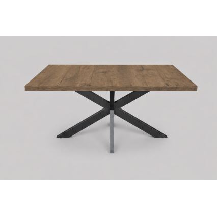 Uitschuifbare eettafel SAMLE 150/190x80 cm eik lefkas/zwart