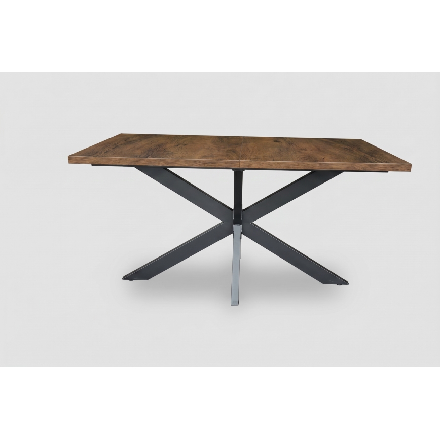 Uitschuifbare eettafel SAMLE 150/190x80 cm eik lefkas/zwart