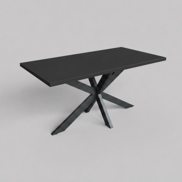 Uitschuifbare eettafel SAMLE 150/190x80 cm zwart