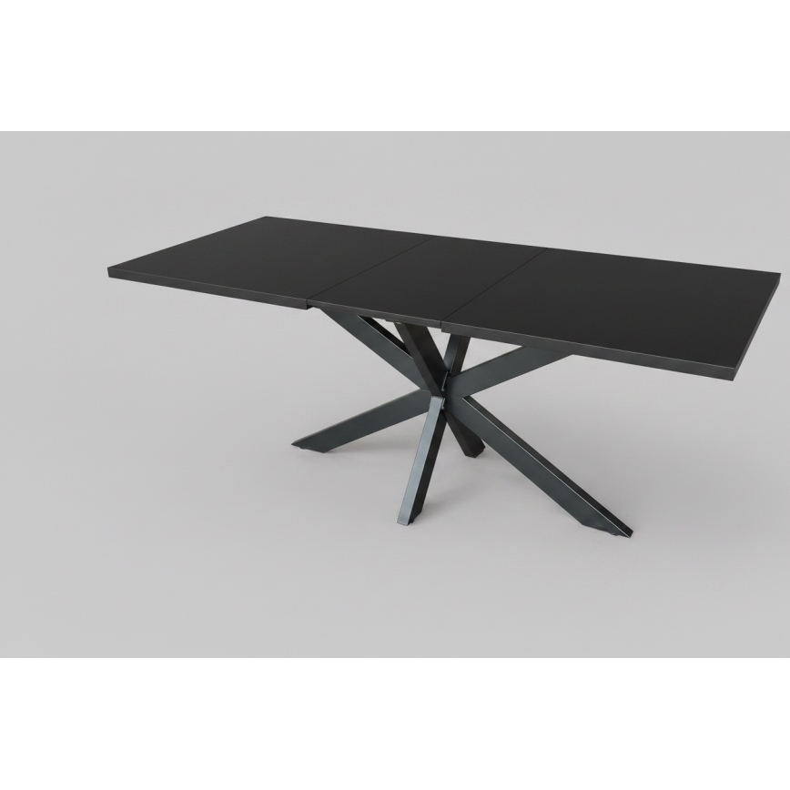 Uitschuifbare eettafel SAMLE 150/190x80 cm zwart