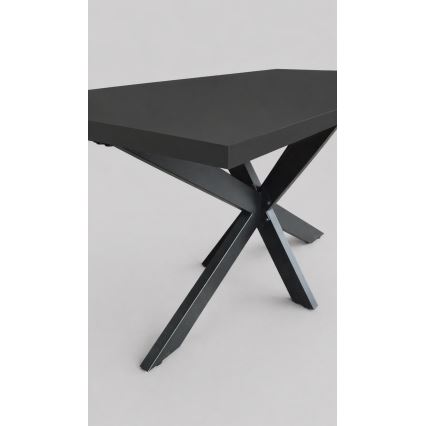 Uitschuifbare eettafel SAMLE 150/190x80 cm zwart