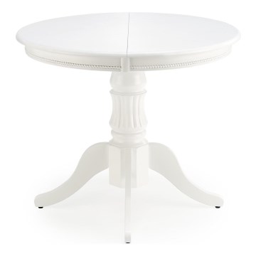 Uitschuifbare eettafel WILLIAM 75x124 cm wit