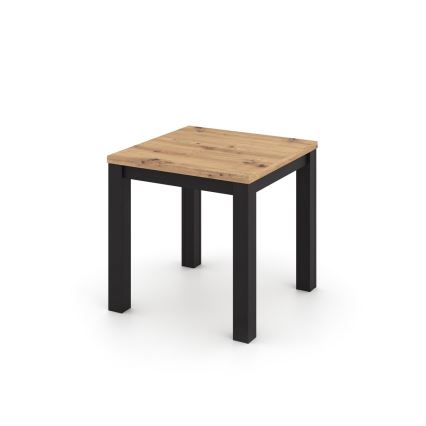 Uitschuifbare eettafel ZARO 80/160x80 cm artisan eiken/zwart