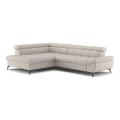 Uitschuifbare hoekbank in L-vorm MARANO links beige