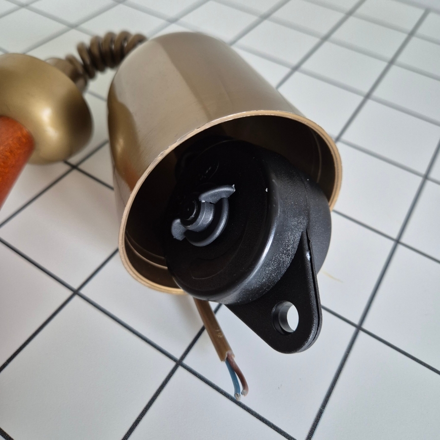 Uittrekbare plafondlamp CHIARA 1xE27/60W/230V donkerbruin/beuk