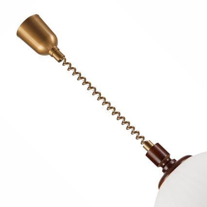 Uittrekbare plafondlamp RAMONA 1xE27/60W/230V beige/donkerbruin/dennenhout