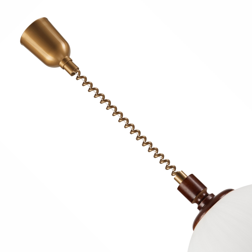 Uittrekbare plafondlamp RAMONA 1xE27/60W/230V beige/donkerbruin/dennenhout