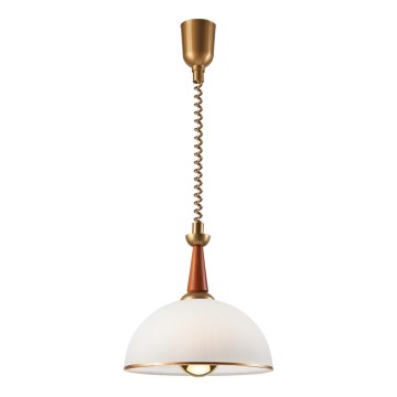 Uittrekbare plafondlamp CHIARA 1xE27/60W/230V donkerbruin/beuk