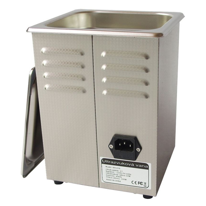 Ultrasone reiniger met verwarming 160W/230V 2 l