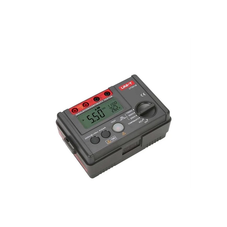 Uni-T UT501B - Testeur de résistance d'isolement (mégaohmmètre), alimenté par 6 piles AA