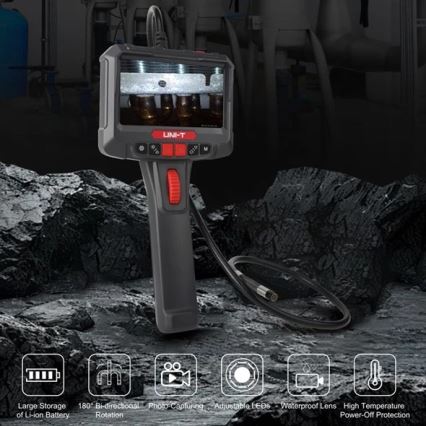 Uni-T UT663B - Endoscope industriel 3,7 V, 3000 mAh, IP67, 3 m