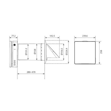 Unité de récupération de chaleur ambiante 12W Wi-Fi Tuya + télécommande