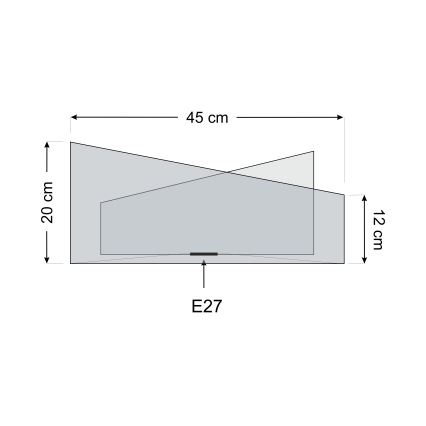 Universele lampenkap GALAXY E27 pr. 45 cm grijs/wit/goud