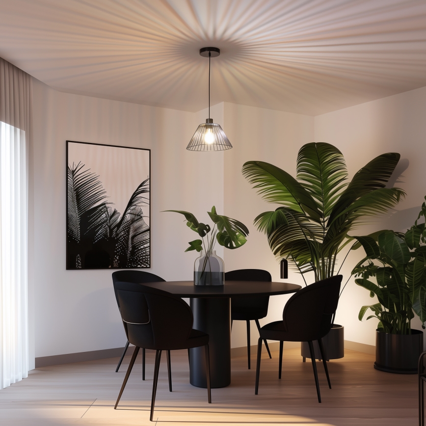 Universele lampenkap CURITIBA pr. 30 cm zwart