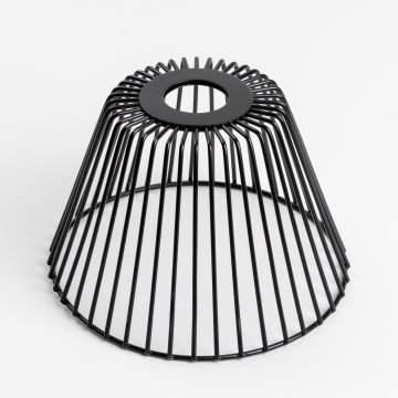 Universele lampenkap CURITIBA Ø 21 cm, zwart