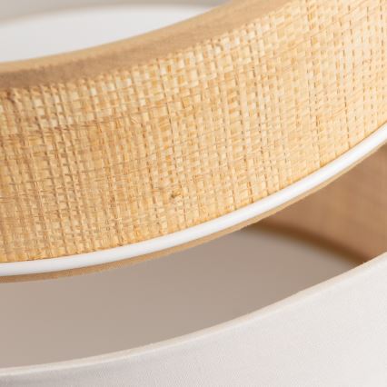 Universele lampenkap KERIA Ø 40 cm beige/wit