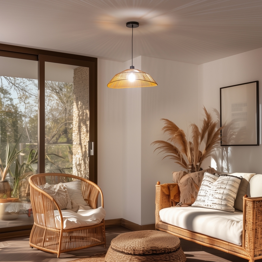 Universele lampenkap KERIA Ø 50 cm bruin