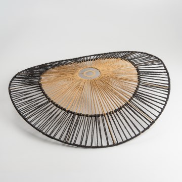 Universele lampenkap KERIA Ø 50 cm bruin/zwart