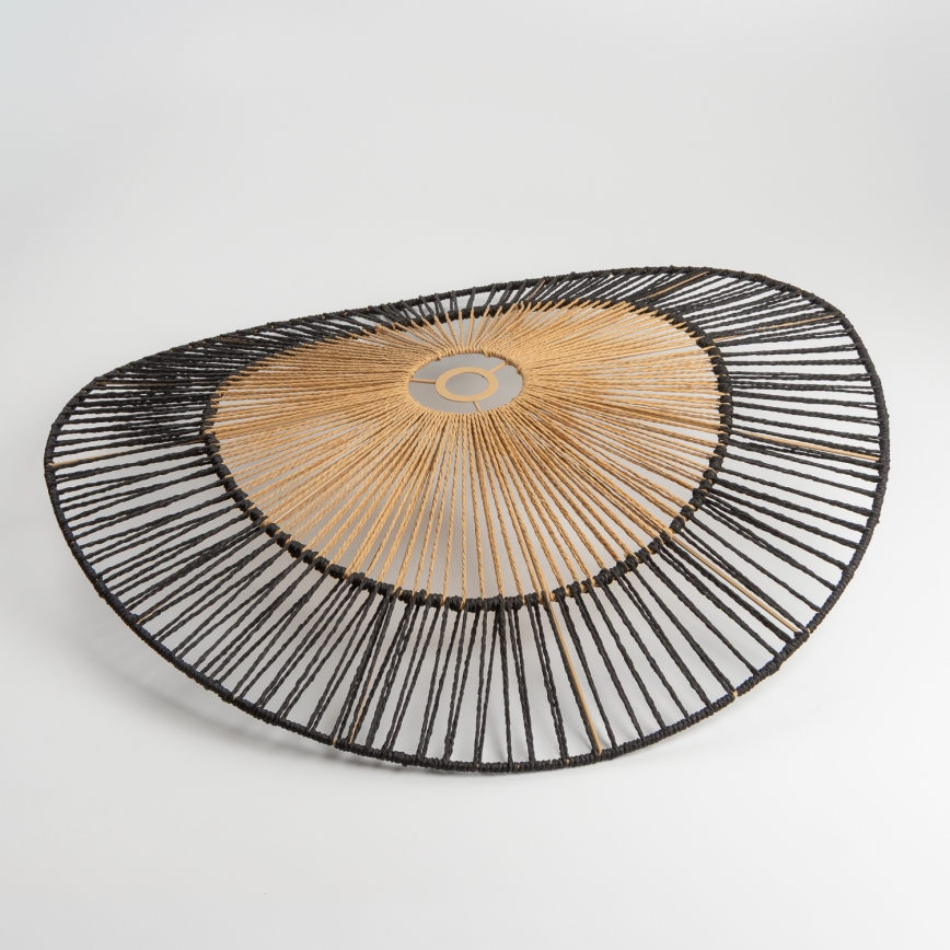 Universele lampenkap KERIA Ø 50 cm bruin/zwart