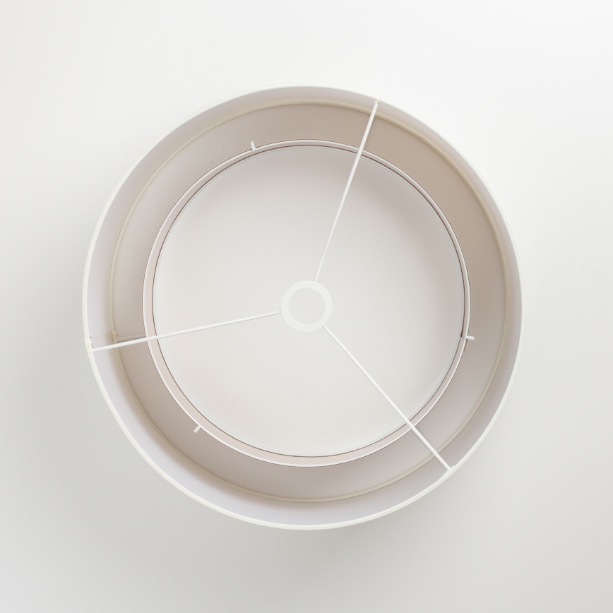 Universele lampenkap KERIA Ø 50 cm, wit/bruin