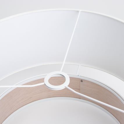 Universele lampenkap KERIA Ø 50 cm, wit/bruin