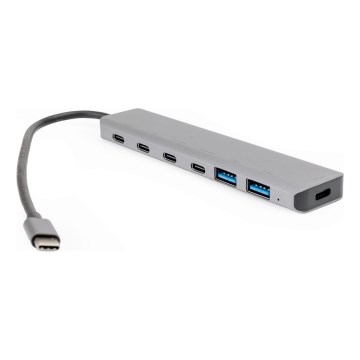 USB-C-hub 7-in-1 met Power Delivery 100 W