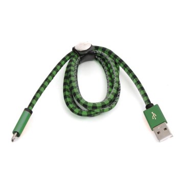USB Kabel USB A / Micro USB Verbinding 1m groen
