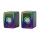 USB Speakers met RGB achtergrondverlichting 2x3W/5V zwart