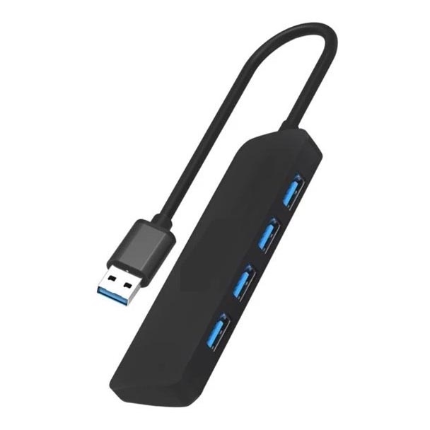 USB Splitter 4xUSB-A 3.0 zwart