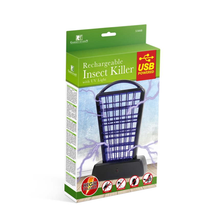 UV-insectenvanger 1000 mAh/5V zwart