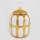 Vaas van keramiek 18,2x15 cm goud/wit