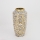 Vaas van keramiek 25x13 cm wit/goud/zwart