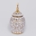 Vaas van keramiek 28x15 cm goud/wit