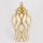 Vaas van keramiek 30,6x16,2 cm goud/wit