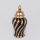 Vaas van keramiek 30x14,8 cm goud/zwart